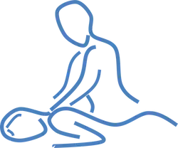 Line drawing of massage