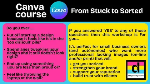 Canva course:  From Stuck to Sorted